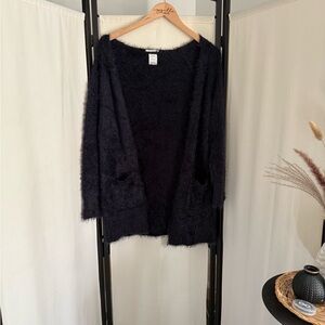 3/$10 Zara Navy Blue Fuzzy Cardigan